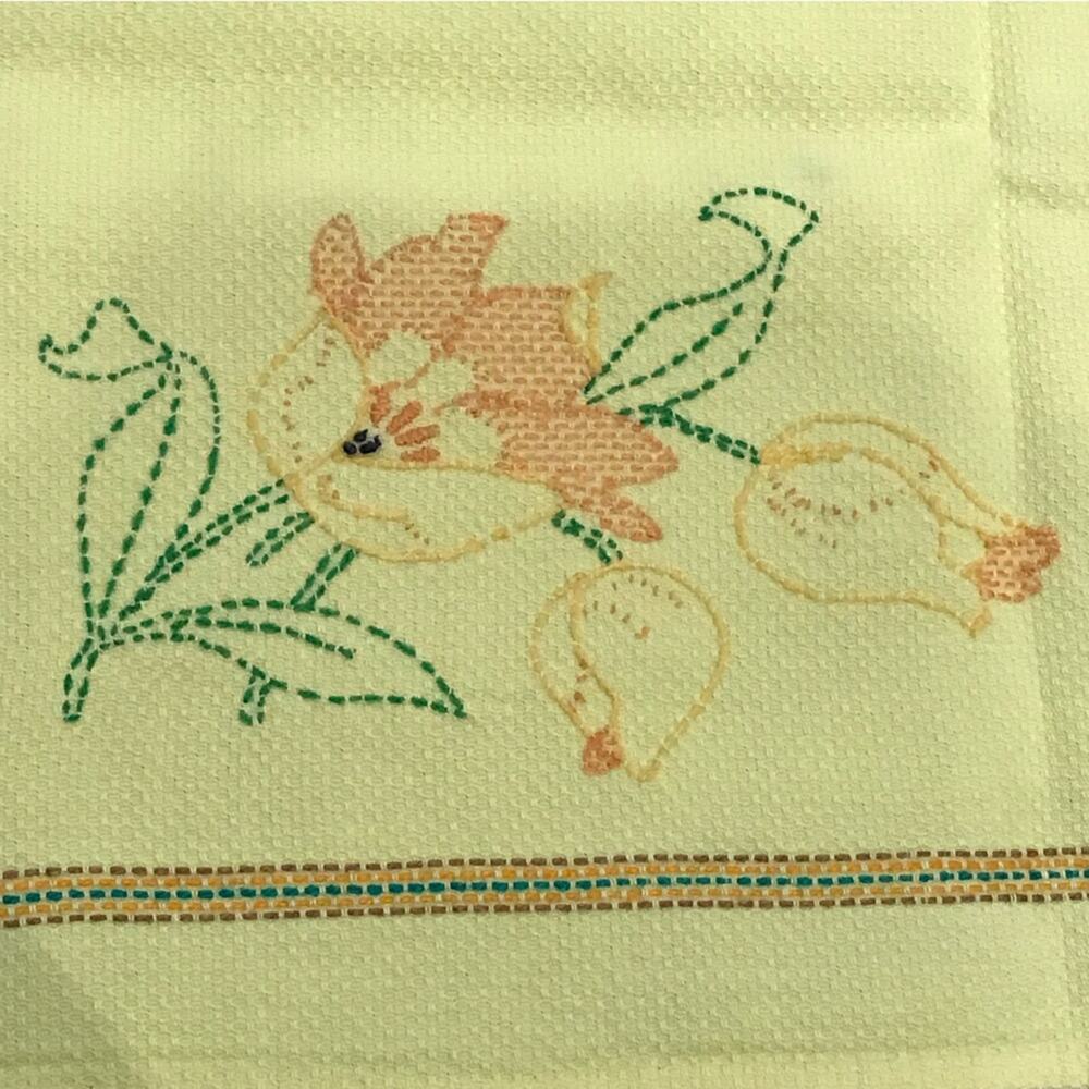 Set 5 Antique Hand Embroidered Kitsch Scandinavian Danish Embroidered Napkins - Picture 5 of 16